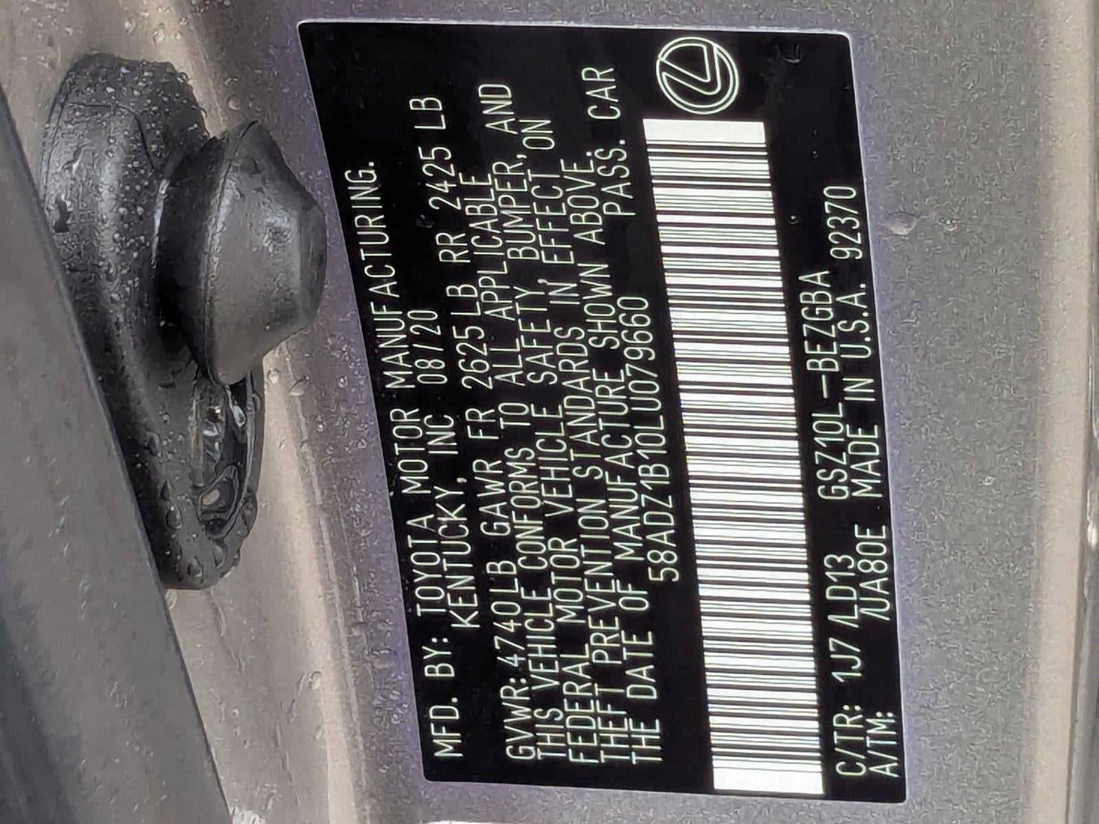 2020 Lexus ES 350 FWD