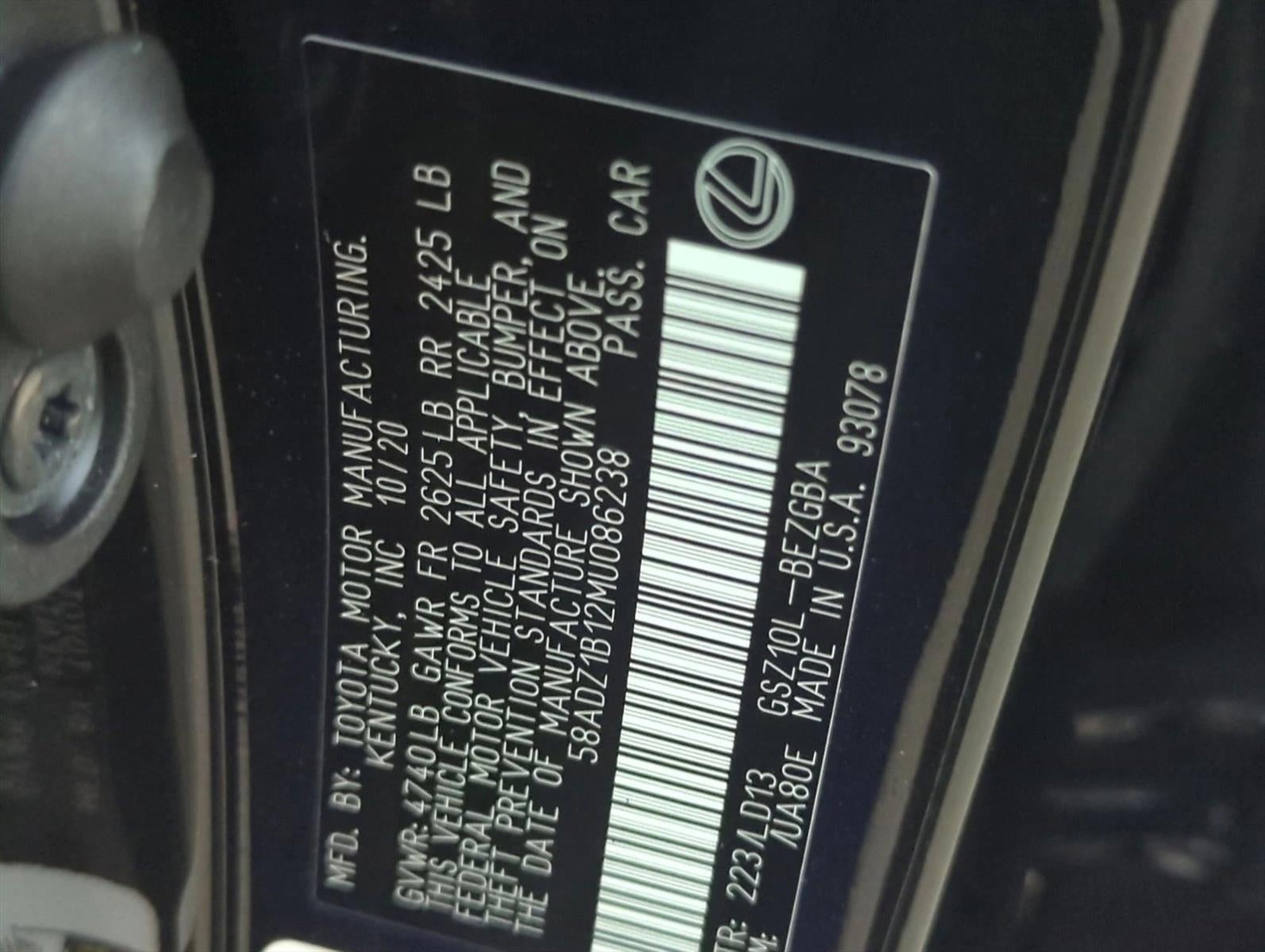 2021 Lexus ES 350 FWD