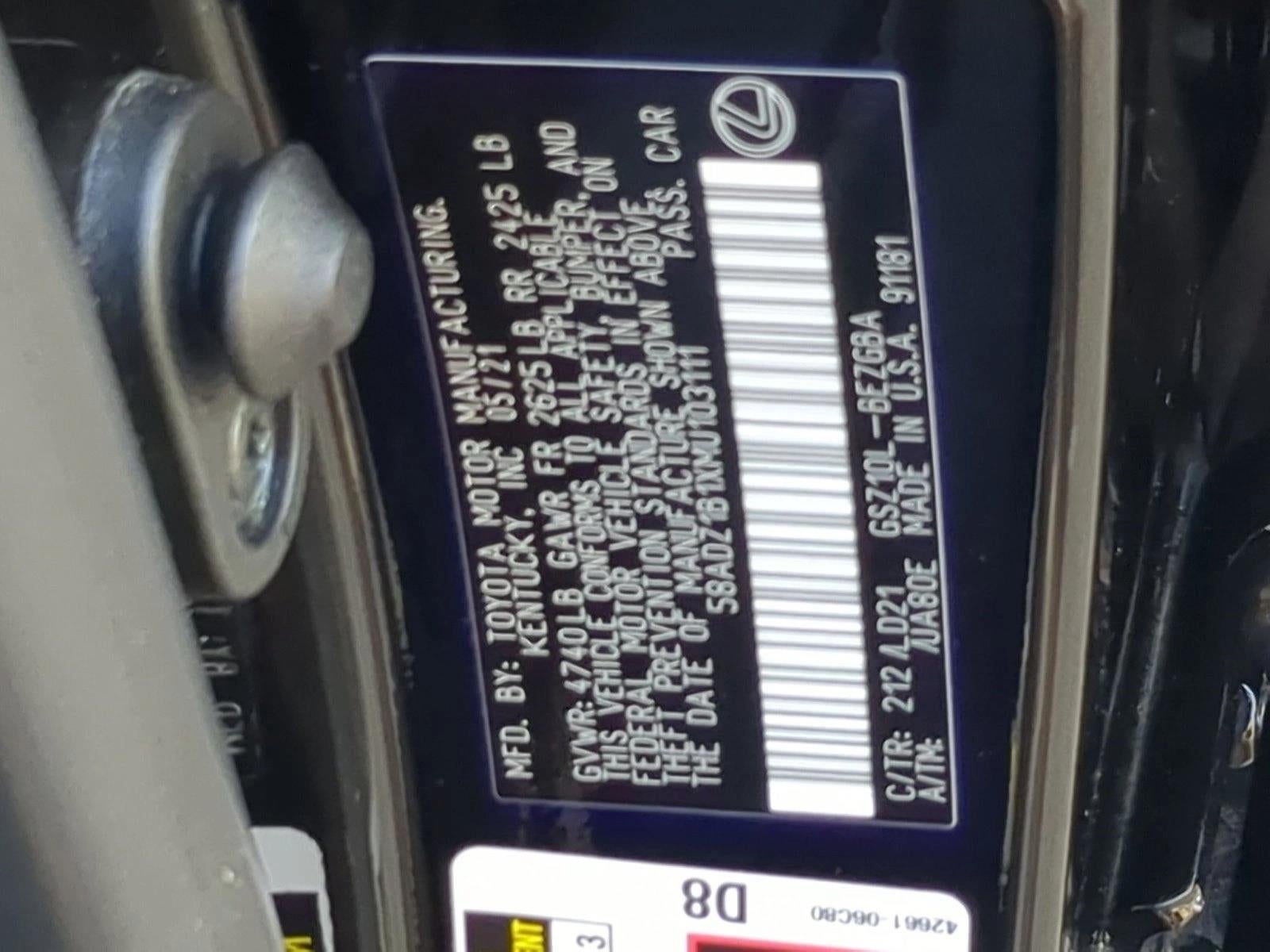 2021 Lexus ES 350 FWD