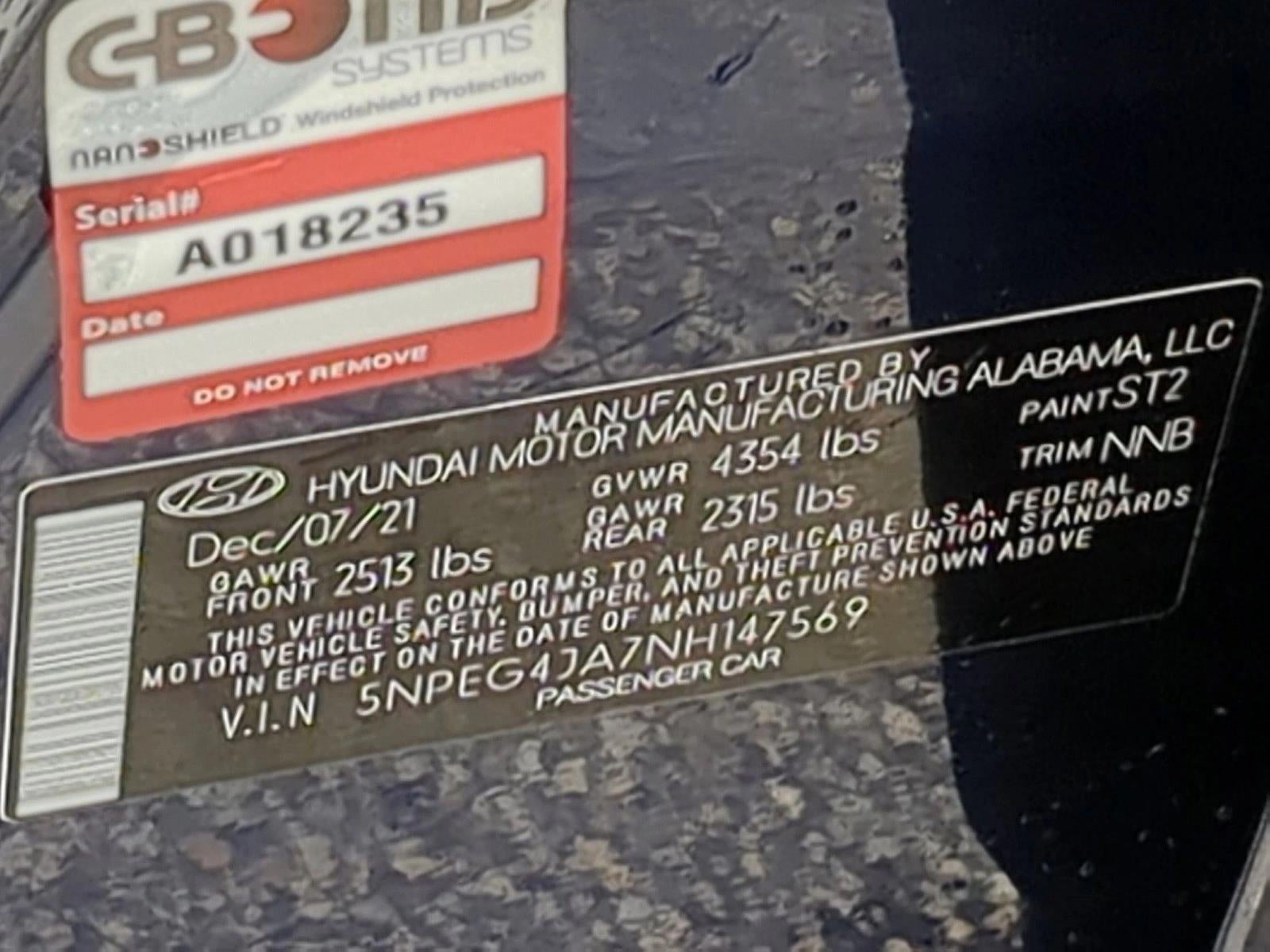 2022 Hyundai SONATA SE 2.5L
