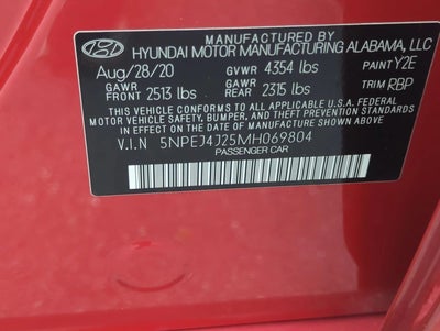 2021 Hyundai SONATA SEL Plus 1.6T