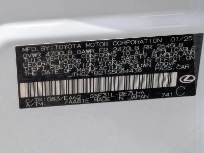 2025 Lexus IS 350 F SPORT RWD