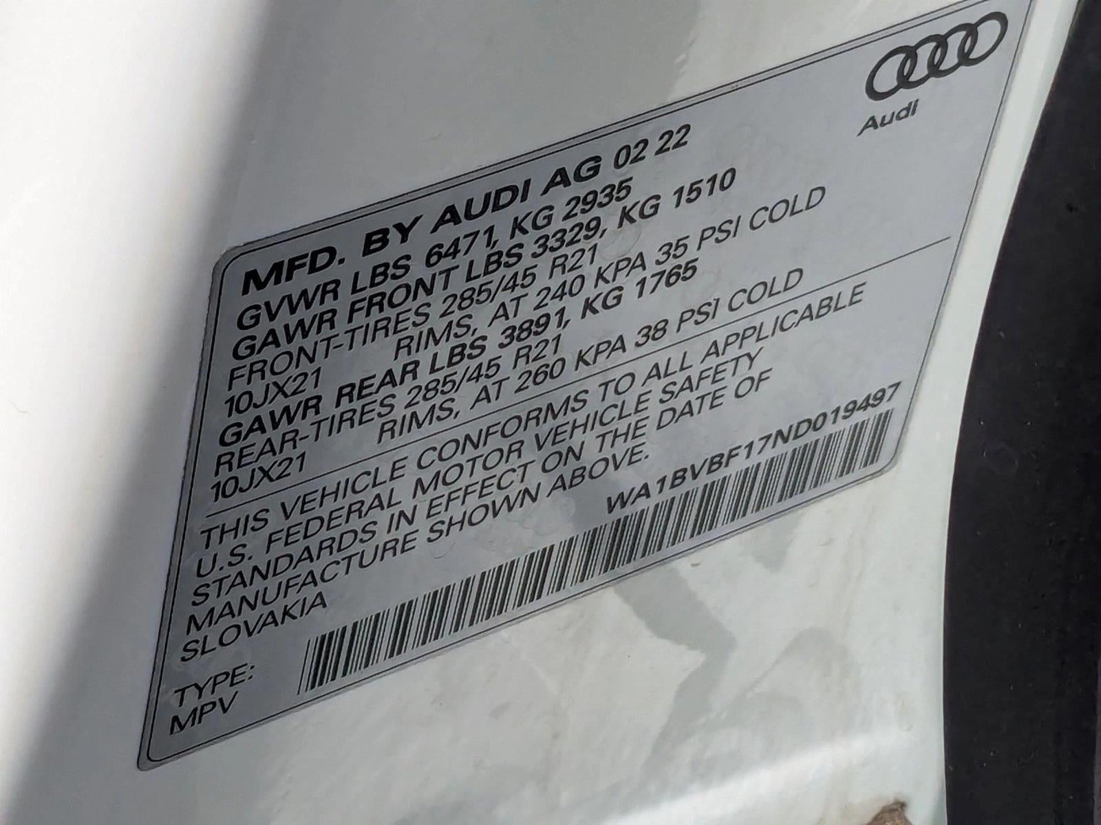 2022 Audi Q8 Premium Plus 55 TFSI quattro