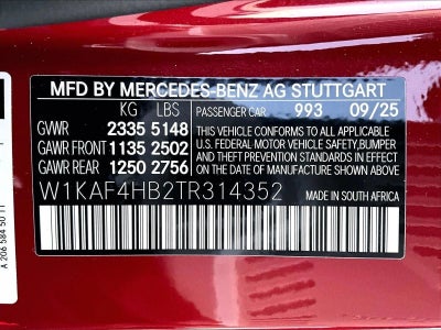 2026 Mercedes-Benz C-Class C 300 4MATIC® Sedan