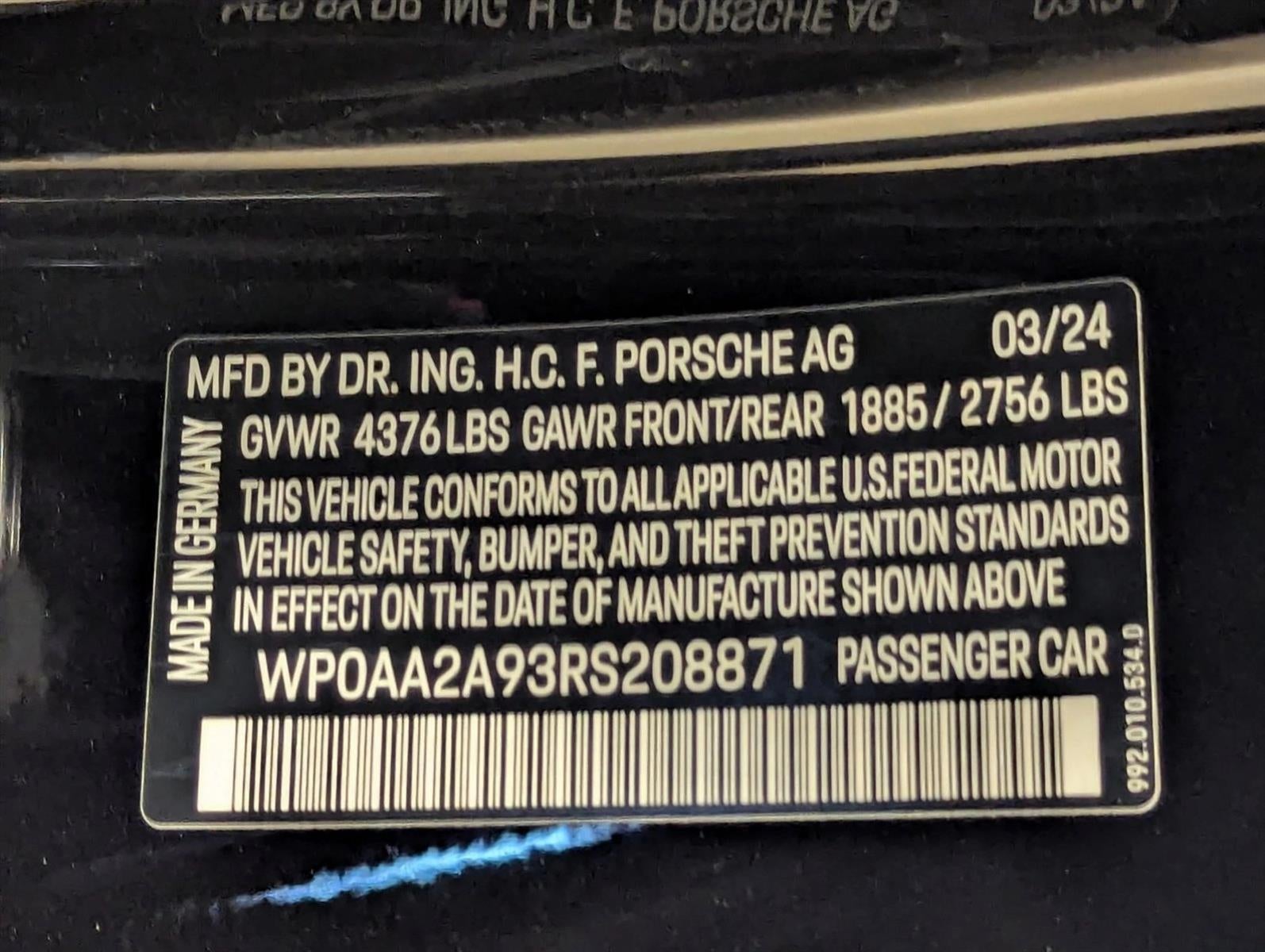 2024 Porsche 911 Carrera Coupe