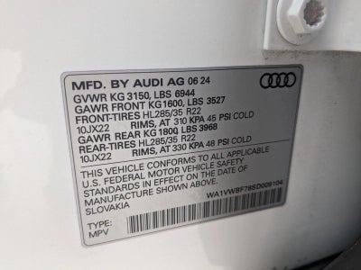 2025 Audi SQ7 Prestige 4.0 TFSI quattro