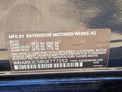 2016 BMW 340i Sedan