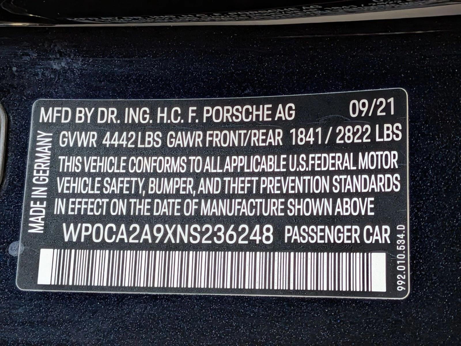 2022 Porsche 911 Carrera Cabriolet
