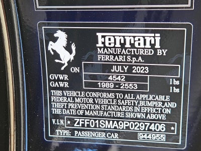 2023 Ferrari 296 GTS Convertible