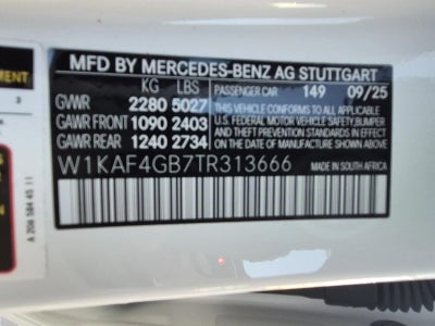 2026 Mercedes-Benz C-Class C 300 Sedan