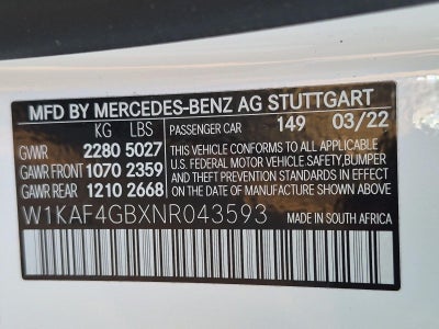 2022 Mercedes-Benz C-Class C 300 Sedan