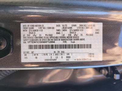 2022 Ford F-150 XLT 2WD SuperCrew 5.5' Box