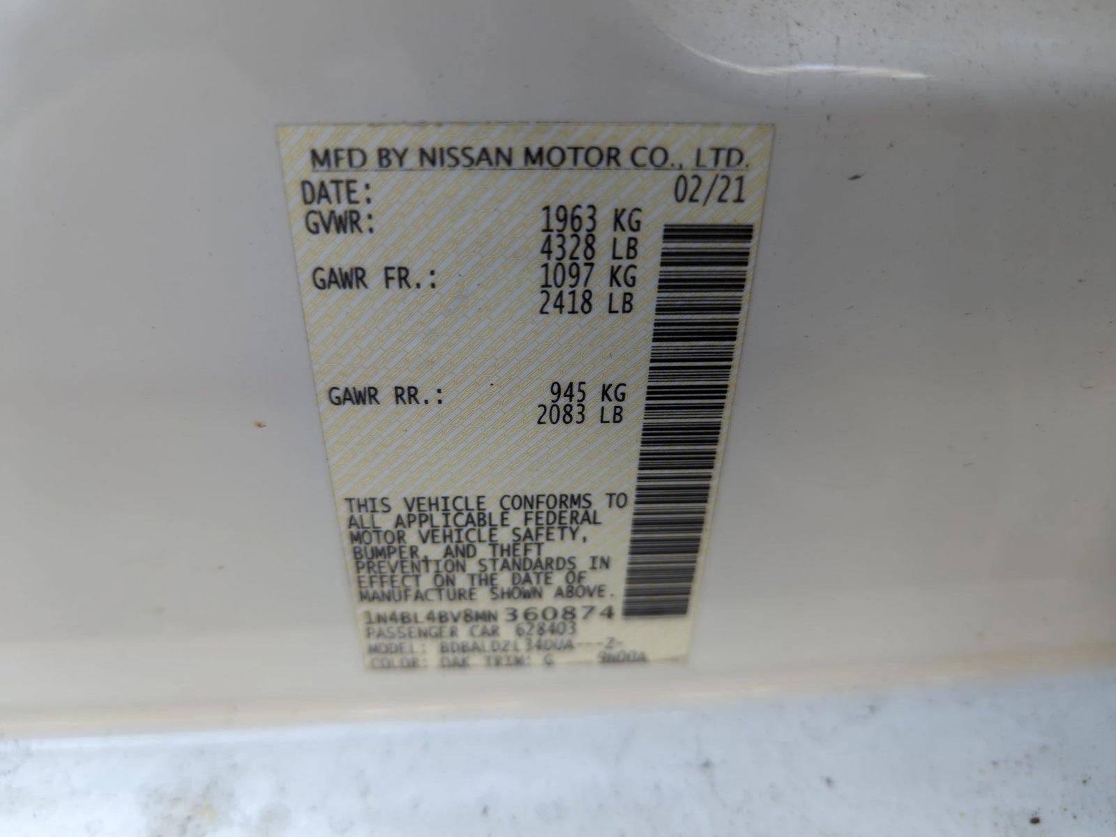 2021 Nissan Altima 2.5 S Sedan