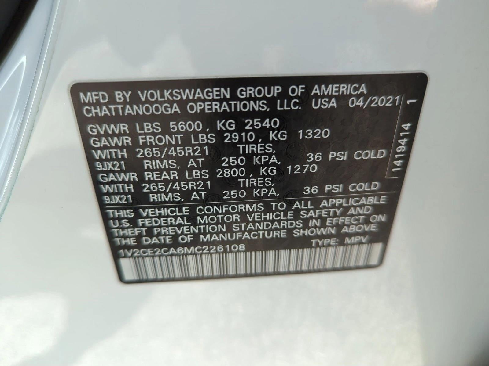 2021 Volkswagen Atlas Cross Sport 3.6L V6 SEL R-Line FWD