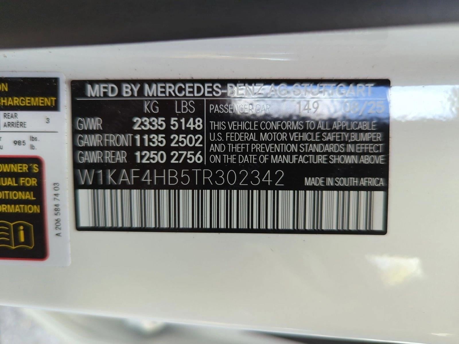 2026 Mercedes-Benz C-Class C 300 4MATIC® Sedan