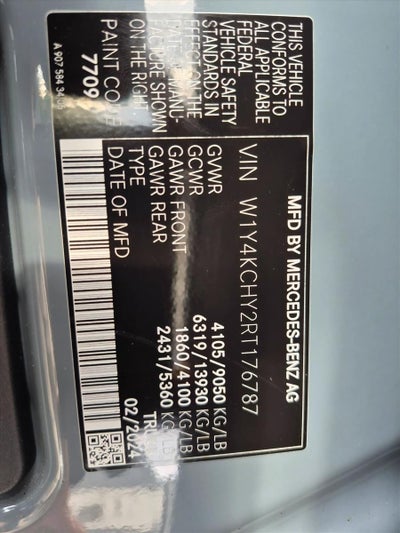 2024 Mercedes-Benz Sprinter Cargo Van 2500 High Roof I4 Diesel 170" RWD