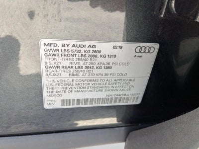 2018 Audi SQ5 3.0 TFSI Prestige