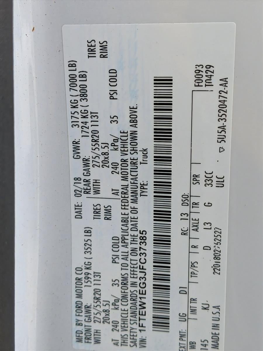 2018 Ford F-150 King Ranch 4WD SuperCrew 5.5' Box