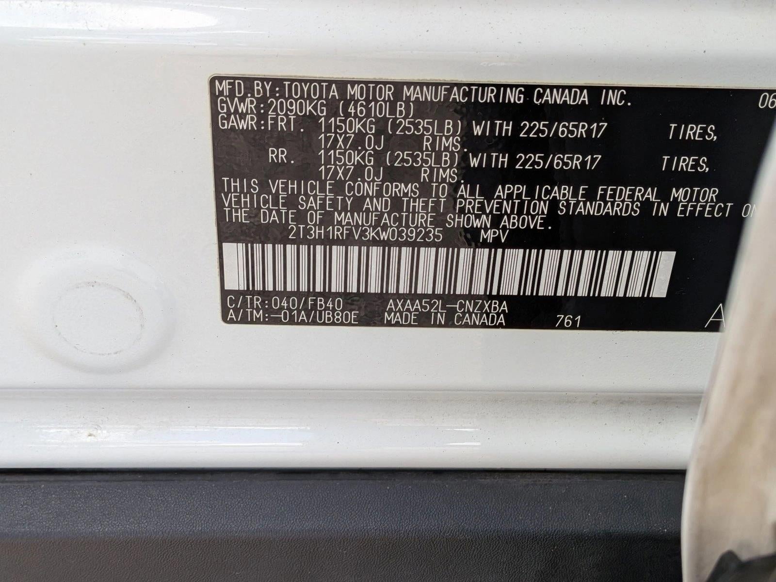 2019 Toyota RAV4 LE FWD (GS)