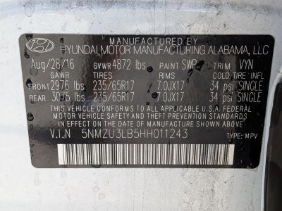 2017 Hyundai Santa Fe Sport 2.4L Auto