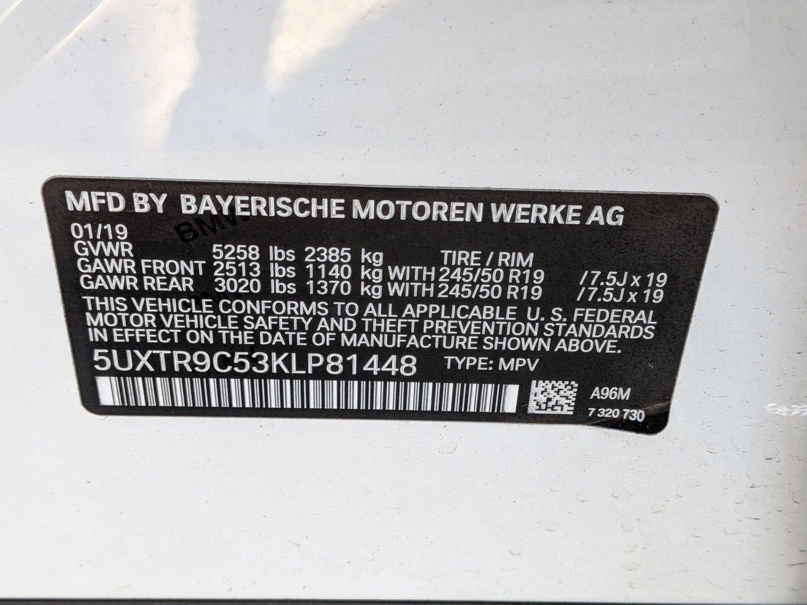 2019 BMW X3 xDrive30i Sports Activity Vehicle
