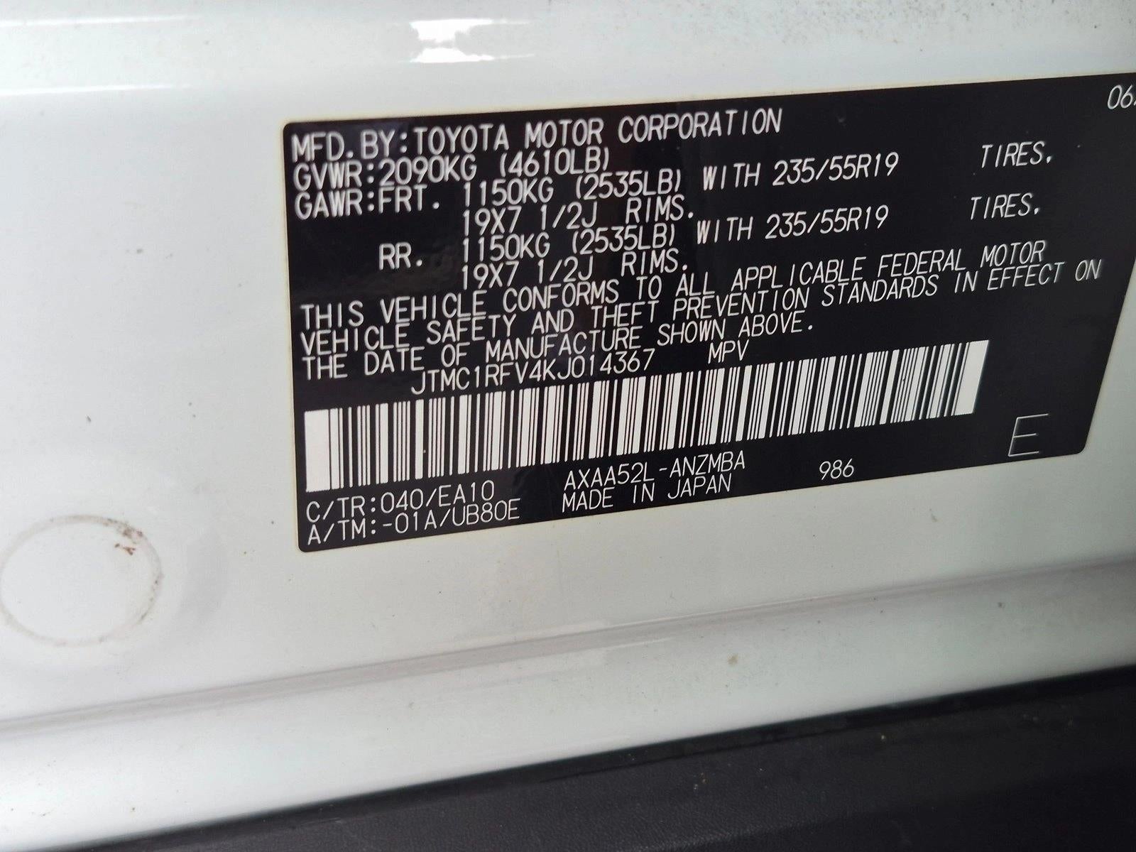 2019 Toyota RAV4 XLE Premium FWD (Natl)