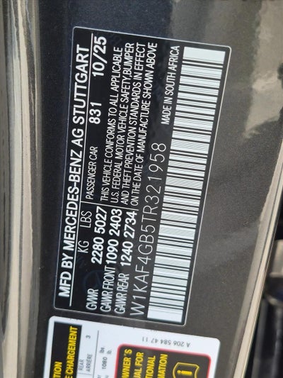 2026 Mercedes-Benz C-Class C 300 Sedan