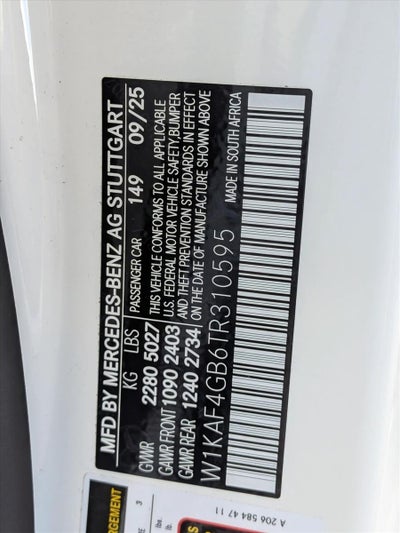 2026 Mercedes-Benz C-Class C 300 Sedan