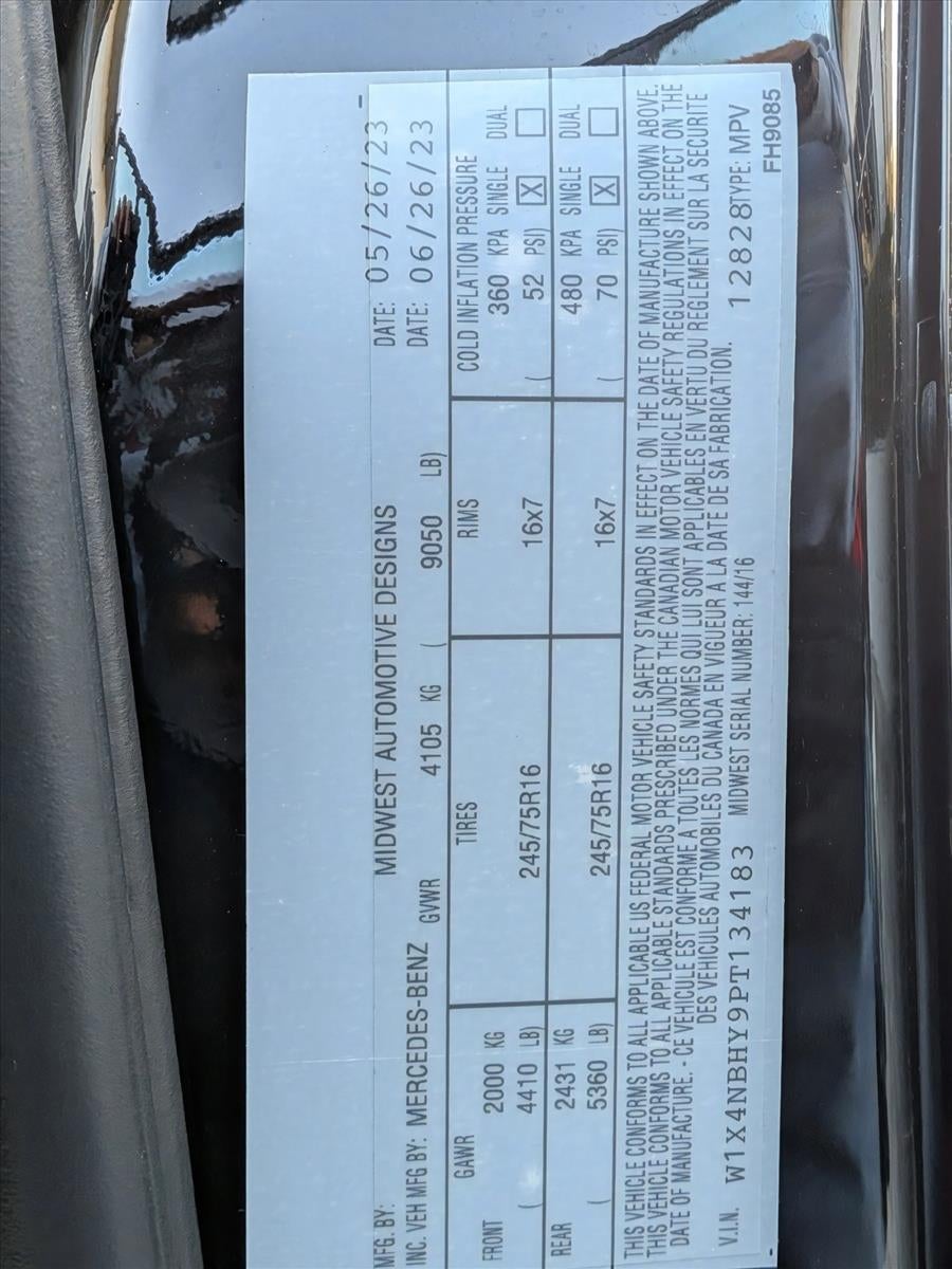 2023 Mercedes-Benz Sprinter Cargo Van 2500 Standard Roof I4 Diesel HO 144" RWD