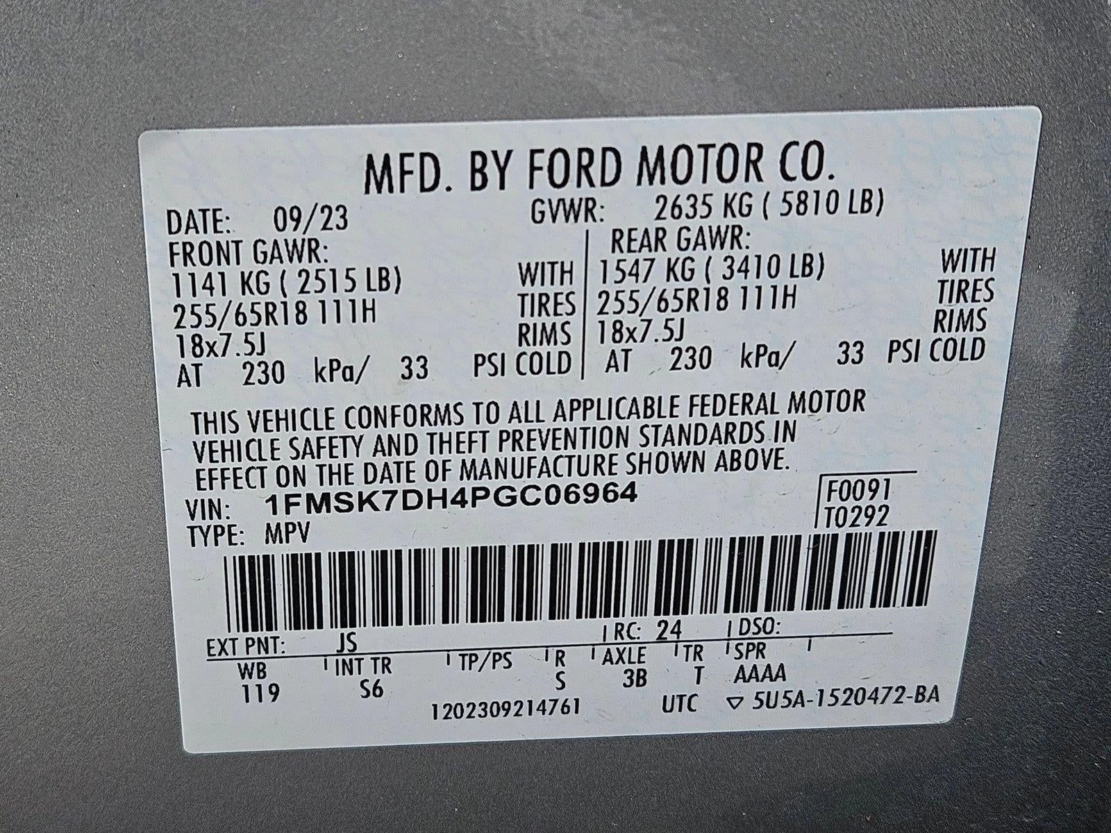 2023 Ford Explorer XLT RWD