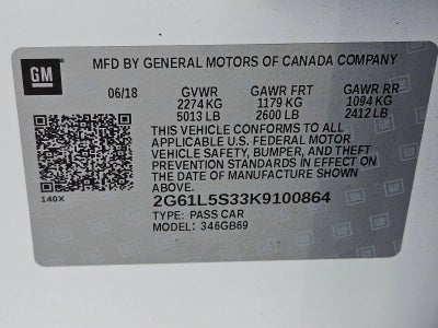 2019 Cadillac XTS 3.6L V6 FWD