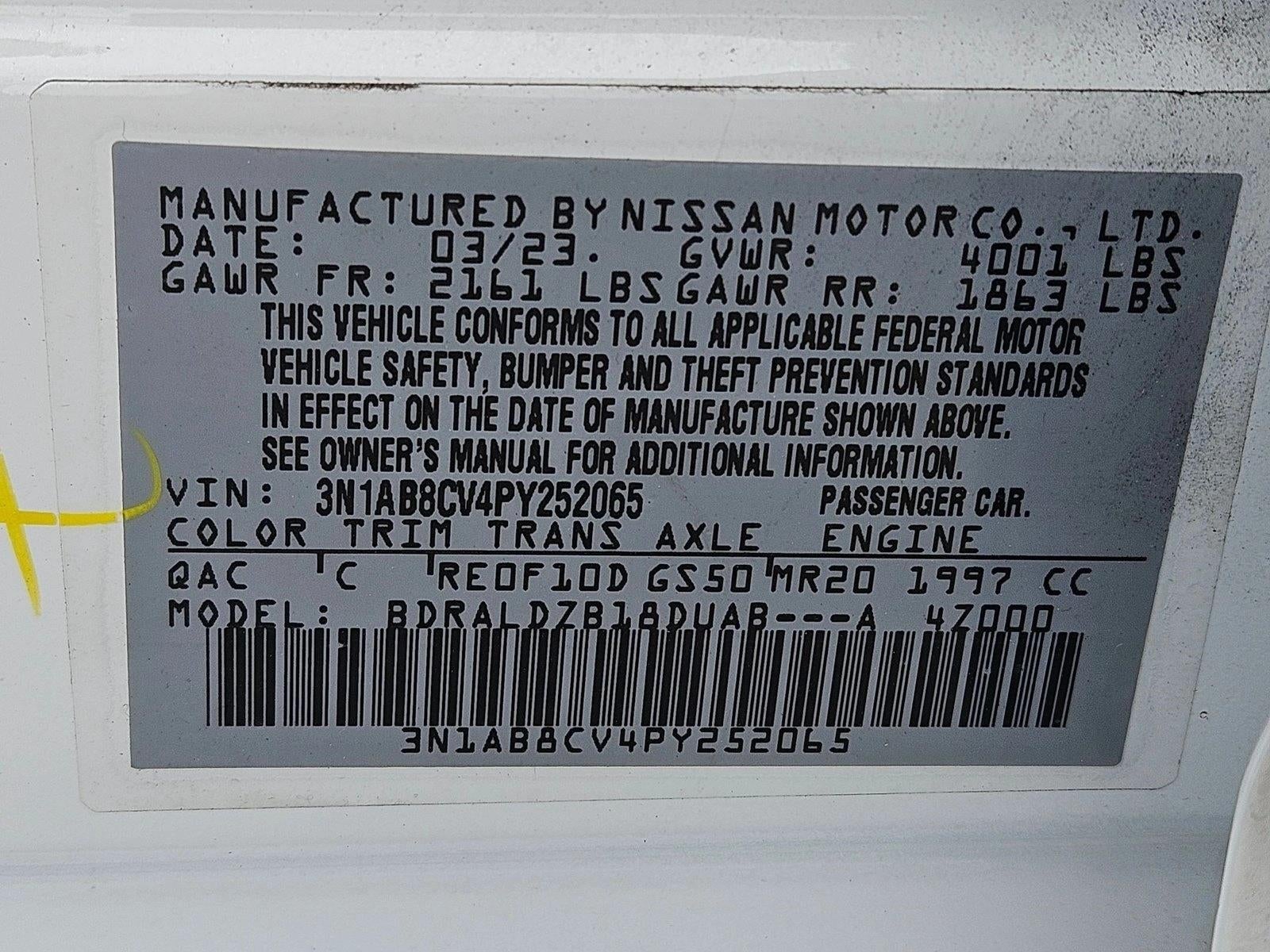 2023 Nissan Sentra SV CVT
