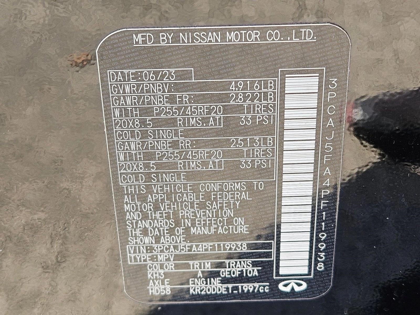 2023 INFINITI QX50 SPORT FWD