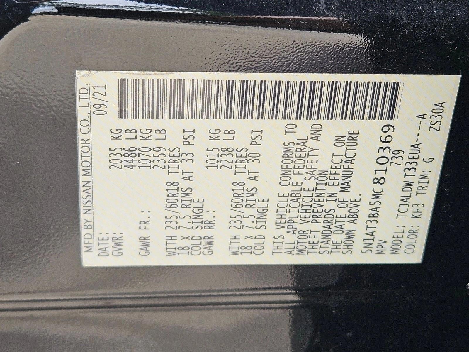 2021 Nissan Rogue FWD SV