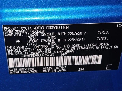 2018 Toyota RAV4 XLE FWD (GS)