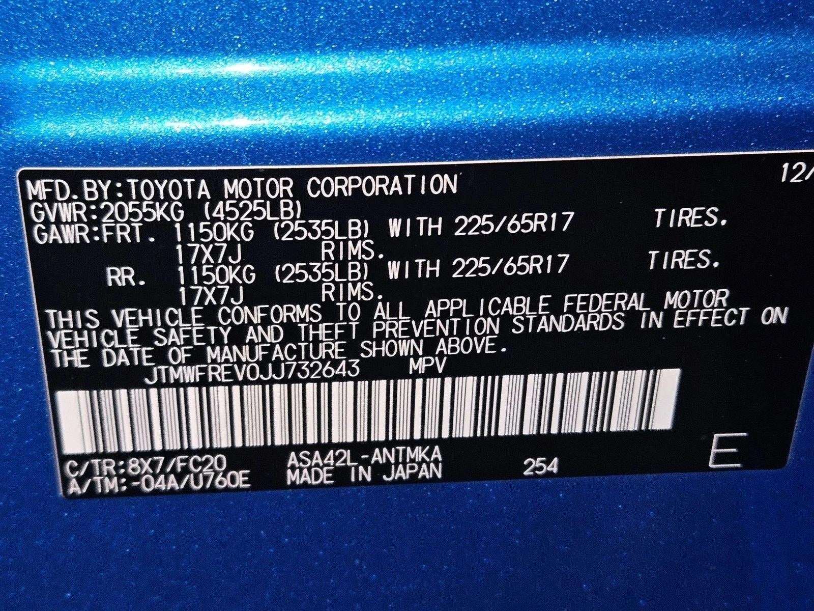 2018 Toyota RAV4 XLE FWD (GS)