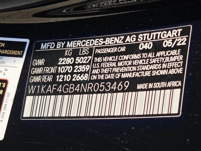 2022 Mercedes-Benz C-Class C 300 Sedan