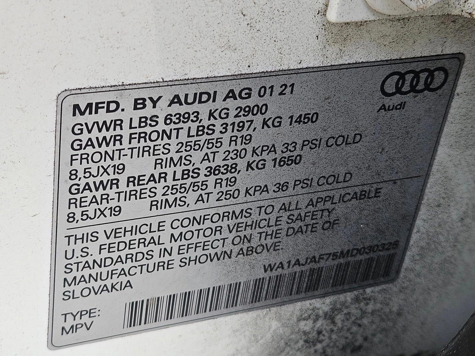 2021 Audi Q7 Premium 45 TFSI quattro