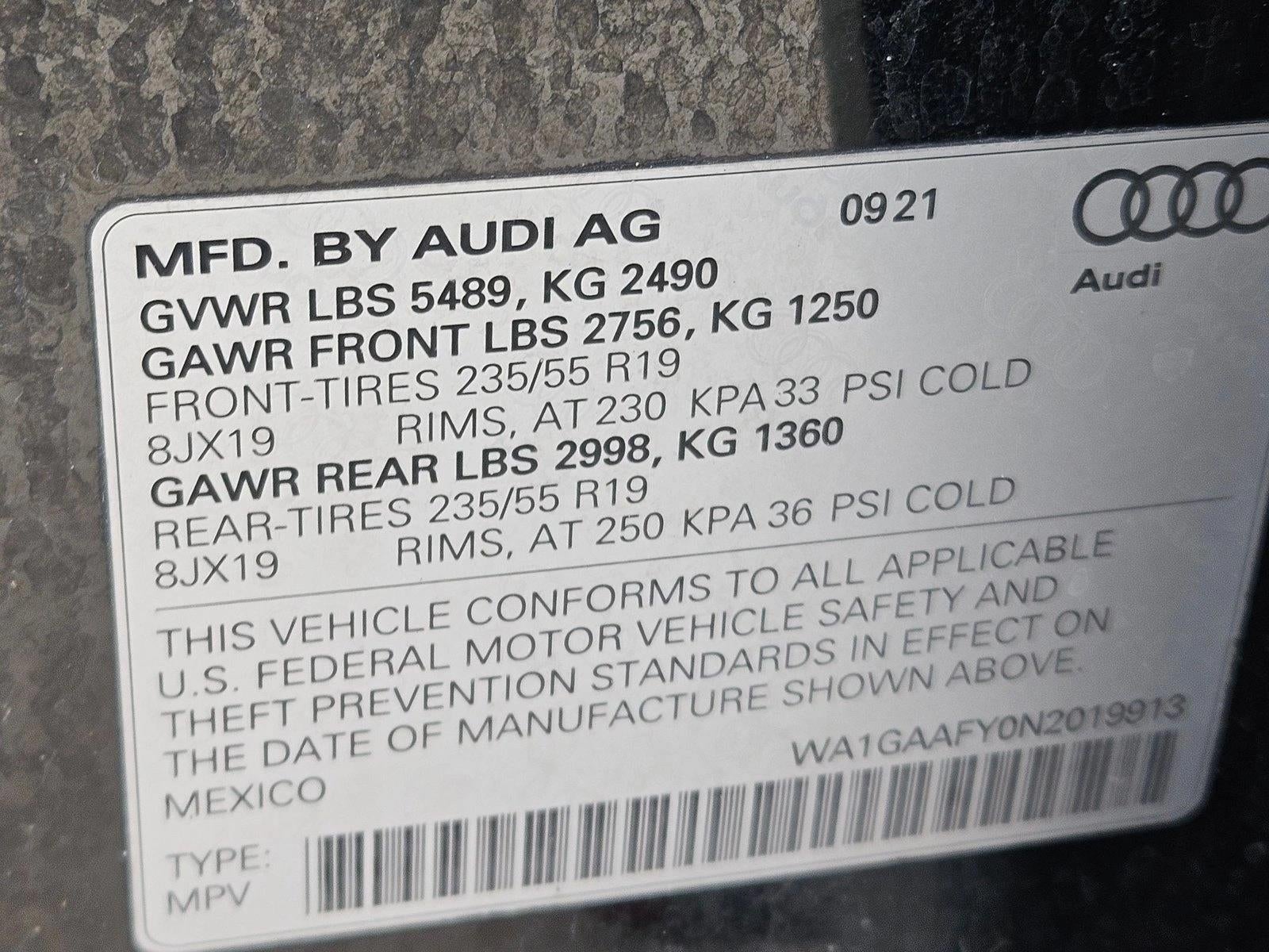 2022 Audi Q5 S line Premium 45 TFSI quattro