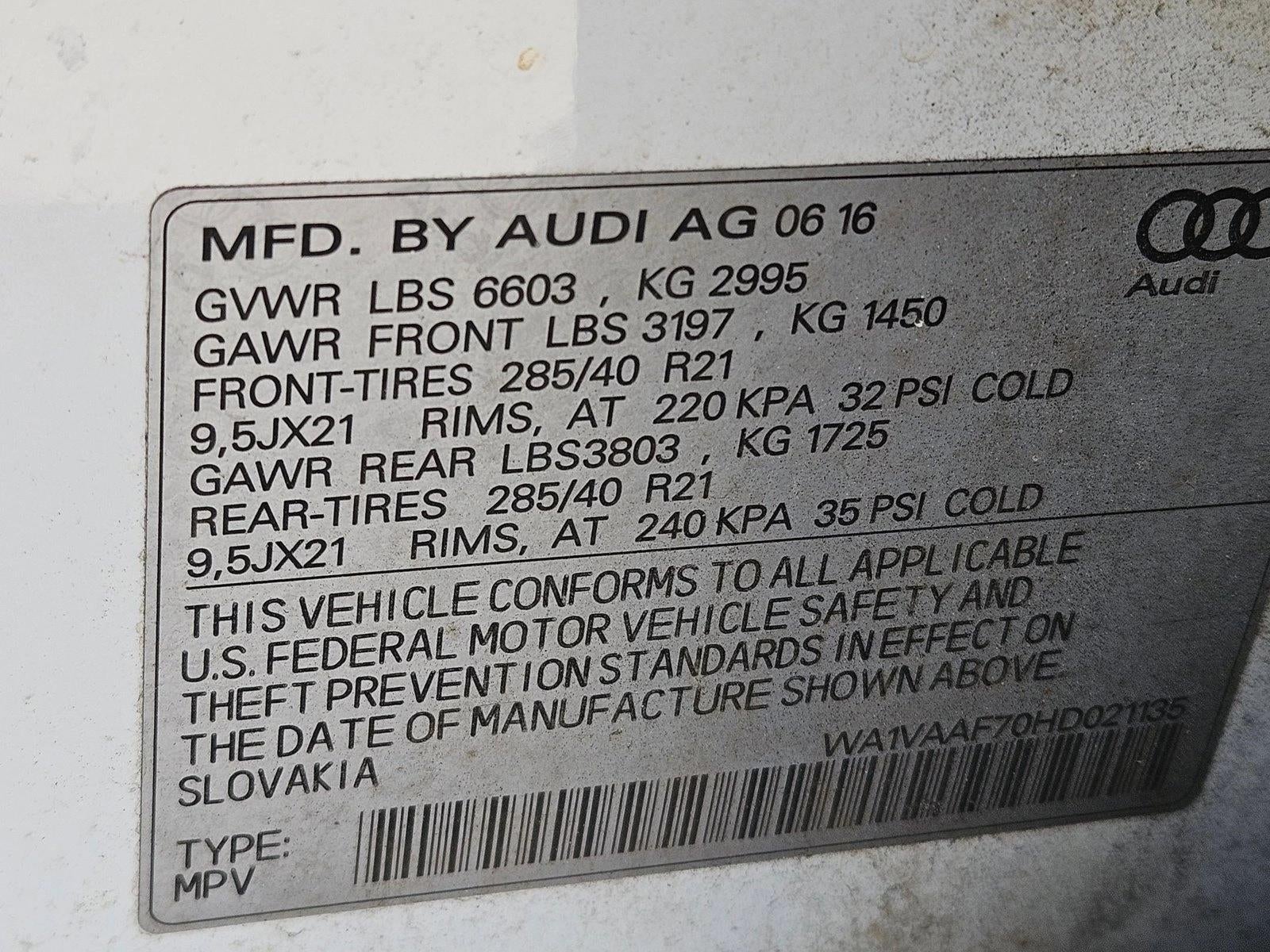 2017 Audi Q7 3.0 TFSI Prestige