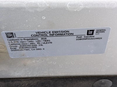 2018 Cadillac CT6 4dr Sdn 3.6L Luxury AWD