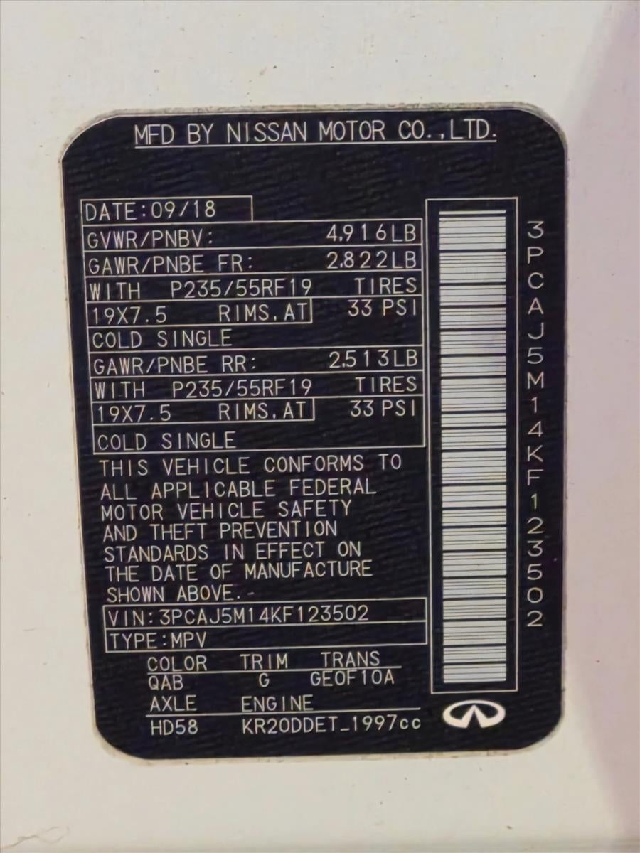 2019 INFINITI QX50 ESSENTIAL FWD