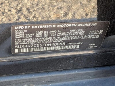 2015 BMW X5 sDrive35i RWD 4dr SAV