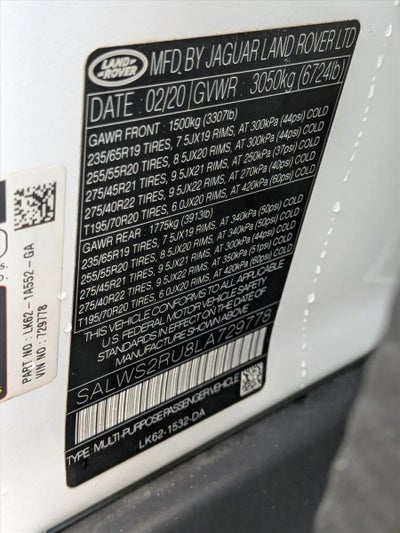 2020 Land Rover Range Rover Sport Turbo i6 MHEV HST