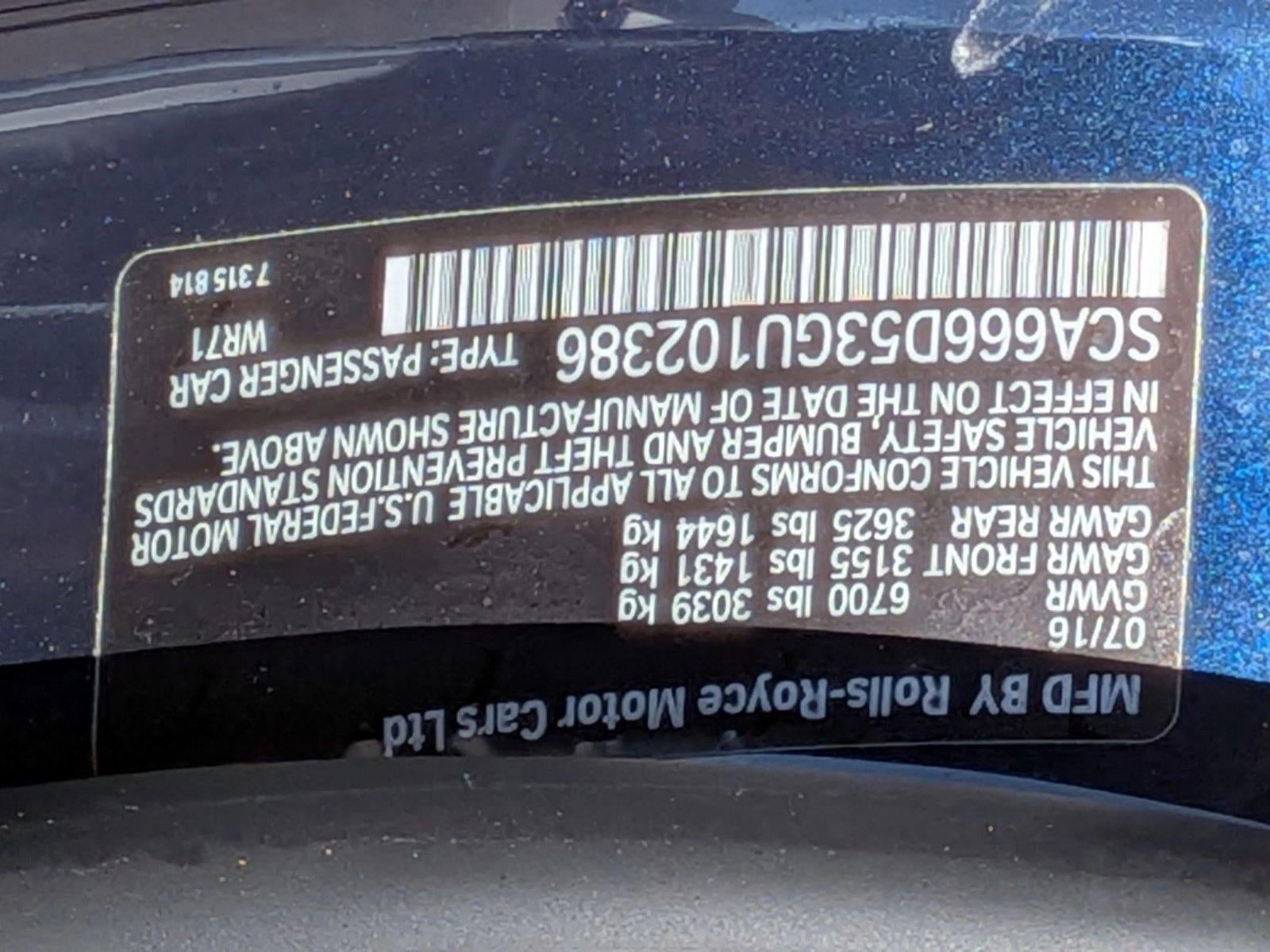 2016 Rolls-Royce Dawn 2dr Convertible