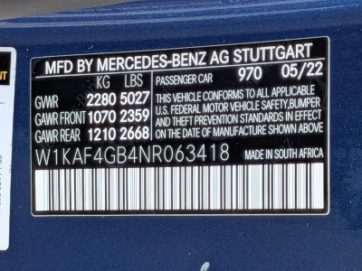 2022 Mercedes-Benz C-Class C 300 Sedan