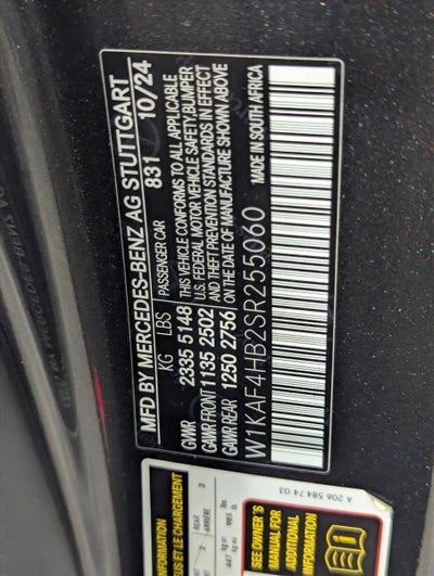 2025 Mercedes-Benz C-Class C 300 4MATIC® Sedan