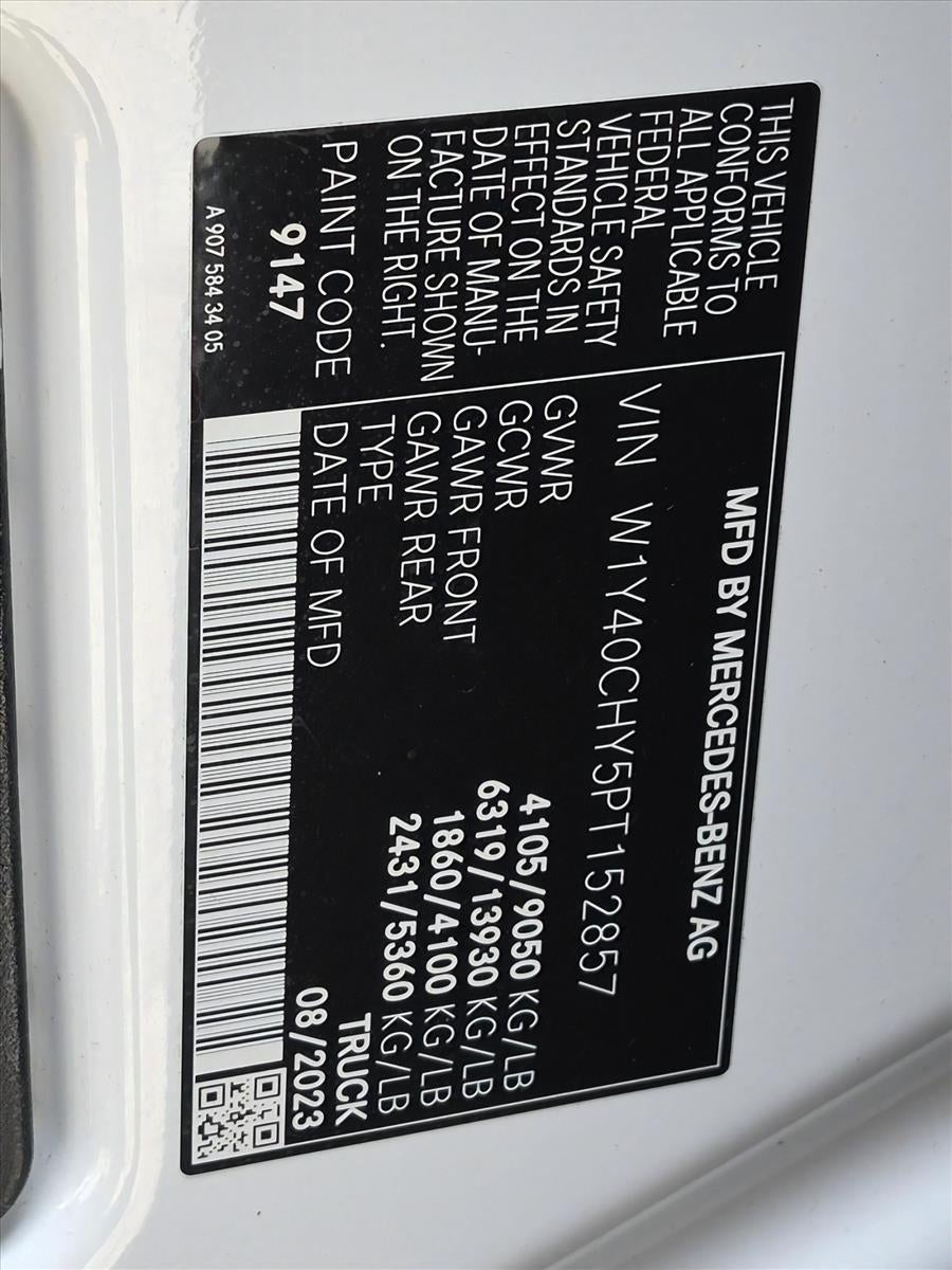 2023 Mercedes-Benz Sprinter Cargo Van 2500 High Roof I4 Gas 170" RWD