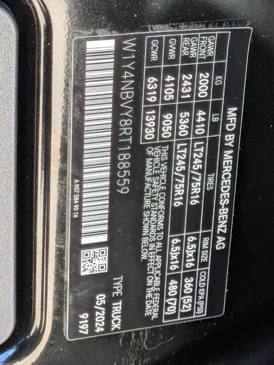 2024 Mercedes-Benz Sprinter Cargo Van 2500 Standard Roof I4 Diesel HO 144" AWD