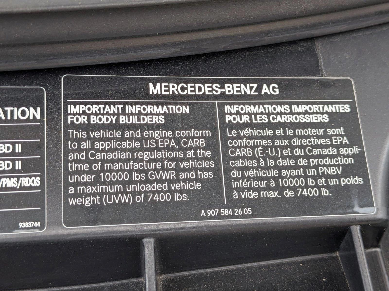 2023 Mercedes-Benz Sprinter Cargo Van 2500 High Roof I4 Diesel HO 170" Extended RWD